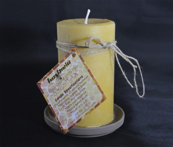 3 inch pillar beeswax candle