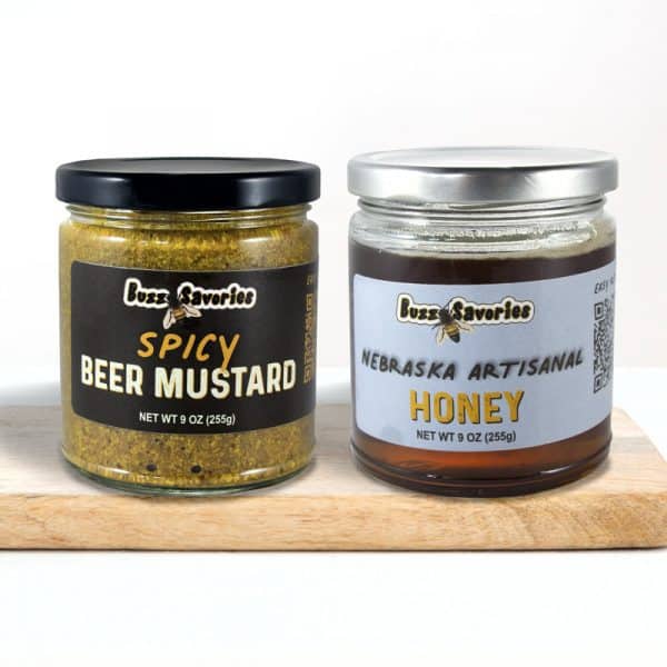 Buzz Savories Mix & Match - Spicy Beer Mustard and All Natural Honey