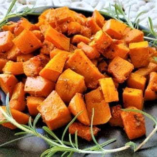 Maple, Spicy Beer Mustard Roasted Butternut Squash