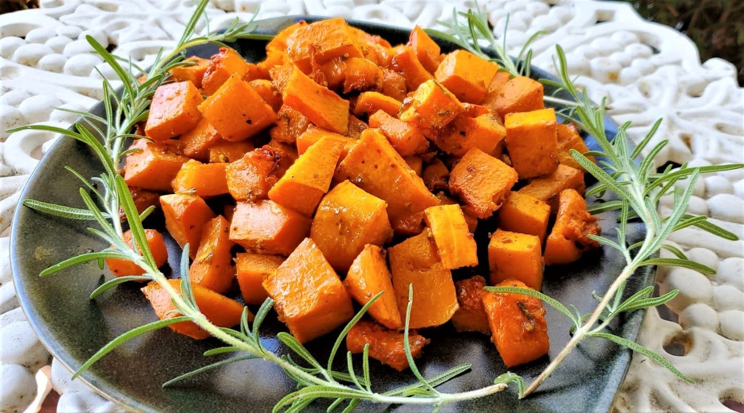 Maple, Spicy Beer Mustard Roasted Butternut Squash