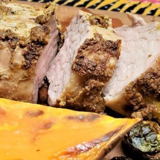 Pork Tenderloin with Buzz Savoriees Honey Mustard glaze