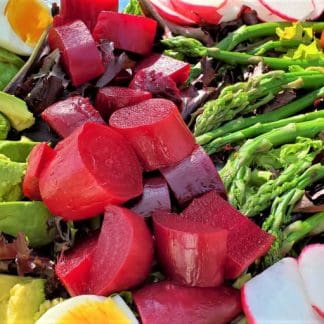 Spring Salad with Spicy Beer Mustard Dressing