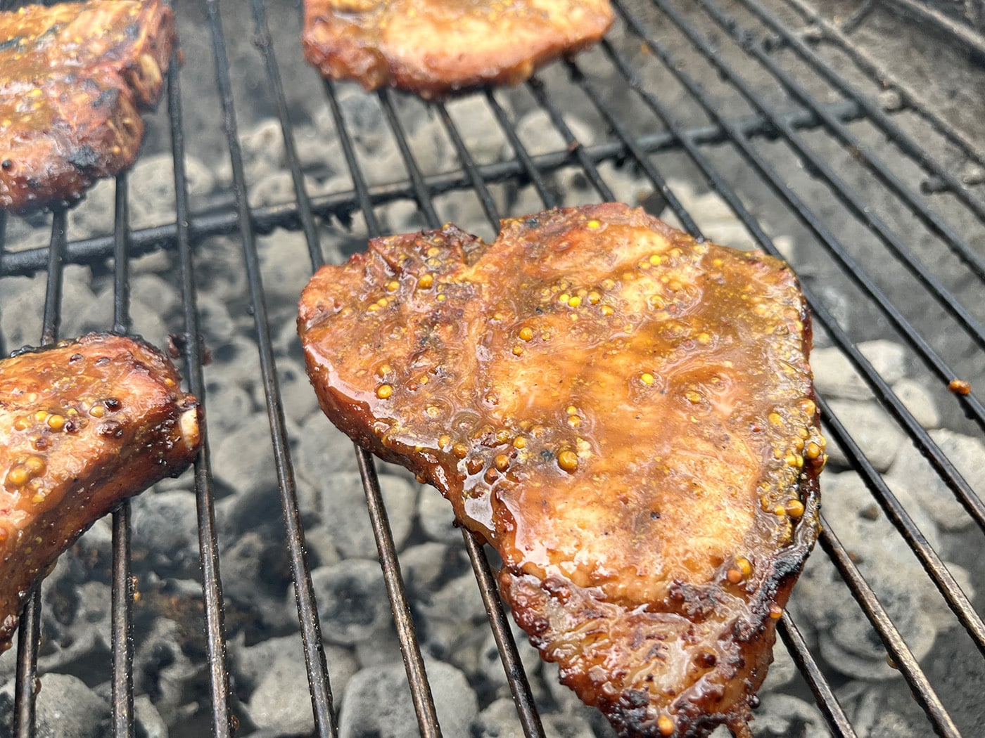 Sweet Mustard BBQ Pork Chops